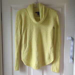Chartreuse Cowl Neck Sweater